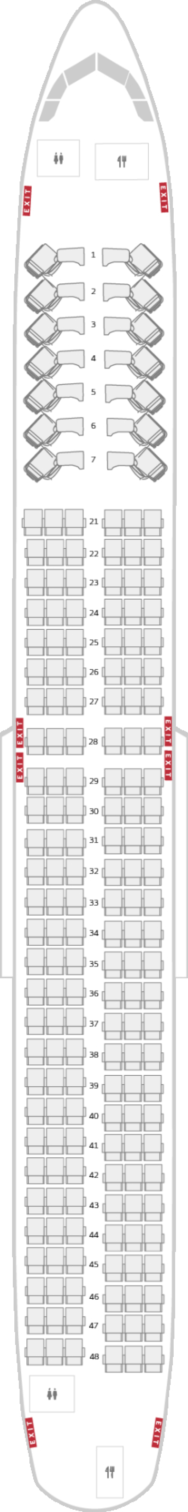 Plano del avión Airbus A321XLR