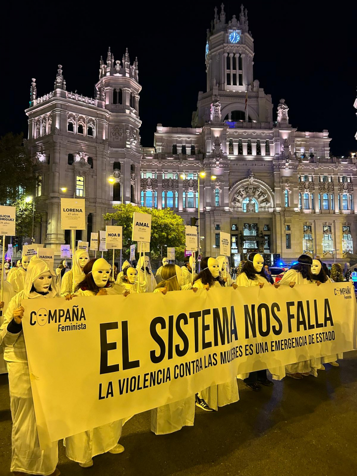 Manifestación de la Compañía Feminista en Madrid