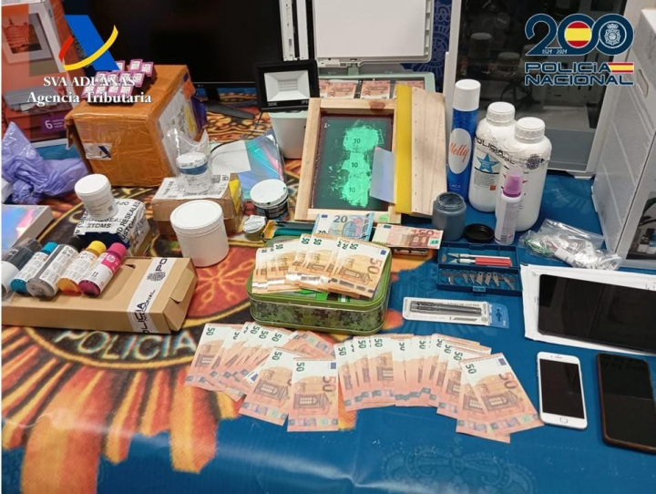 Imagen de las incautaciones en el marco de la operación.