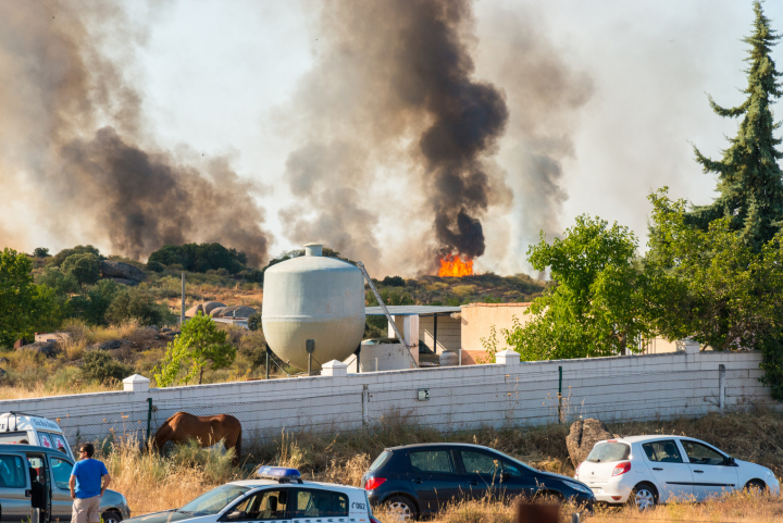 Un fuego registrado en la provincia de Cáceres en 2016.
