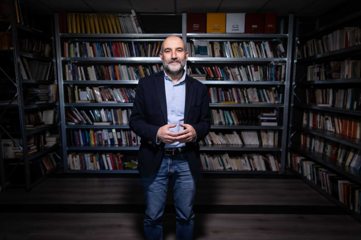 Néstor Rego (BNG), tras la entrevista.