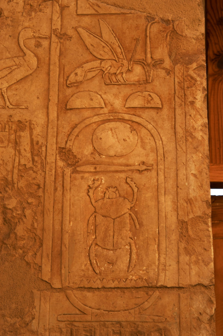 Inscripción en honor de Tutmosis II en Egipto