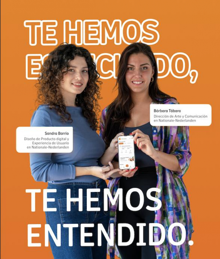 La nueva aplicación de Nationale Nederlander bajo el lema 'Te hemos escuchado. Te hemos entendido'.