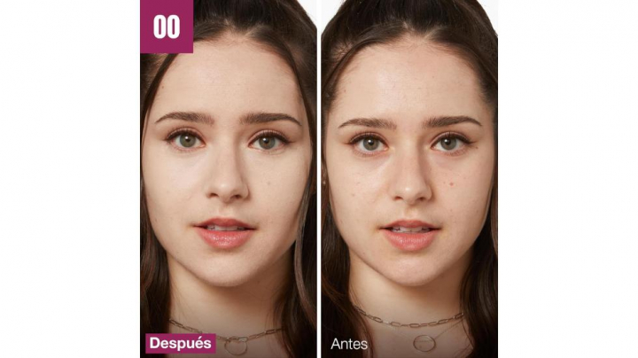 Este es el antes y después de usar el corrector de ojeras de Maybelline