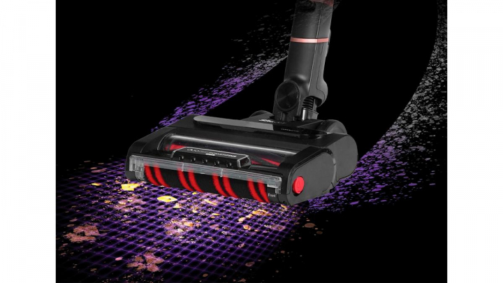 Aspiradora sobre un fondo blanco