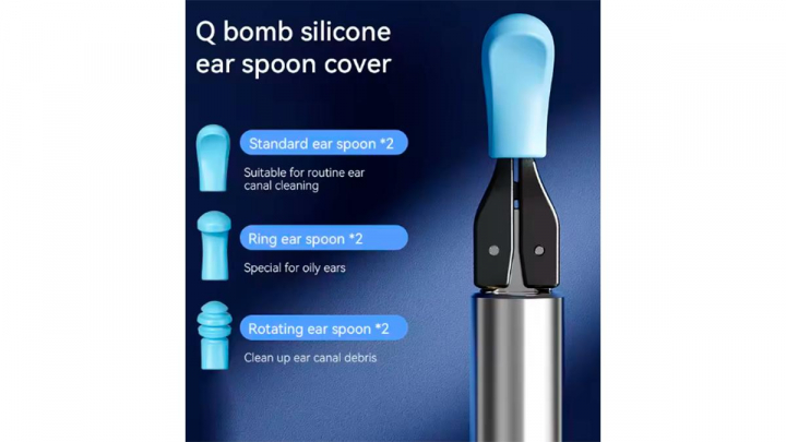 El limpiador de oídos sobre fondo blanco