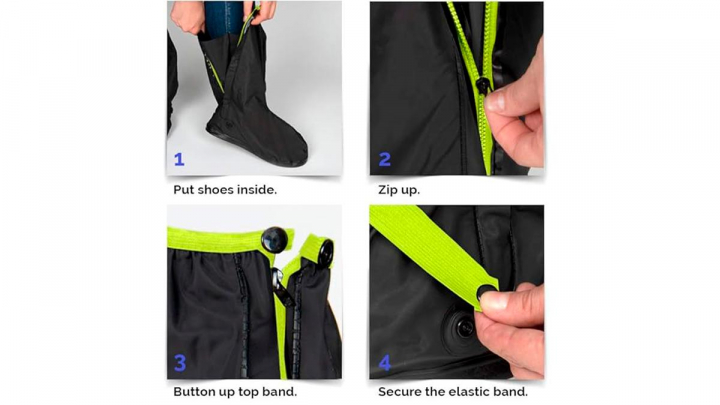 Los cubre zapatos sobre fondo blanco