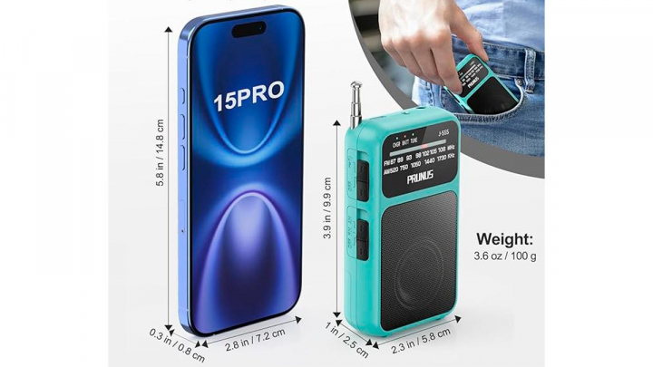 radio sobre fondo blanco