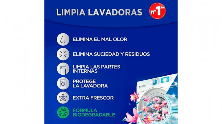 Limpialavadoras sobre fondo blanco