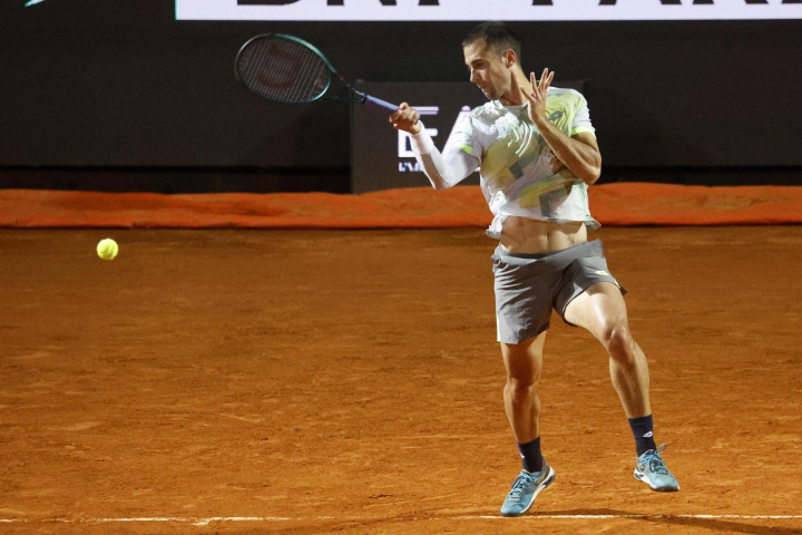 El serbio Laslo Djere, víctima de Carlos Alcaraz en el Masters 1000 de Roma.
