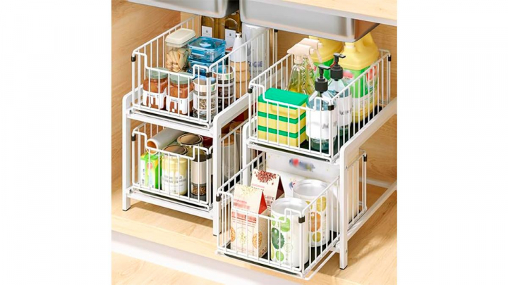 organizador de cocina sobre fondo blanco.