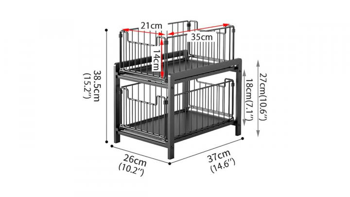organizador de cocina sobre fondo blanco.