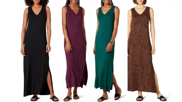 Este vestido largo de tirantes es ideal para tus estilismos de verano.