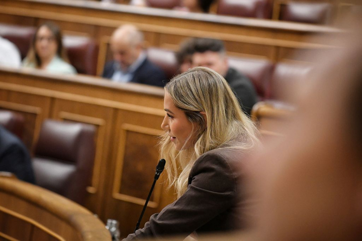 Noelia Núñez, en un pleno de junio