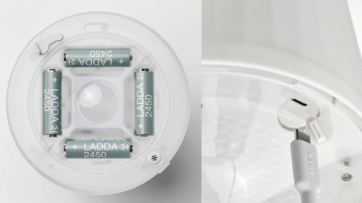 Lámpara sobre fondo blanco.