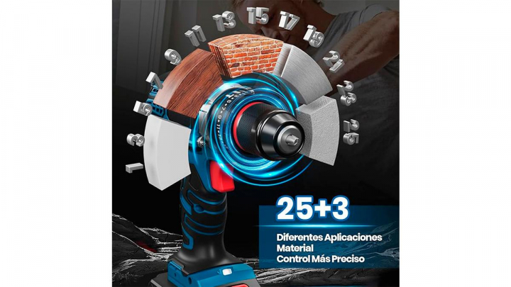 ´Taladro sobre fondo blanco.