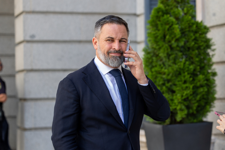 El líder de Vox, Santiago Abascal.