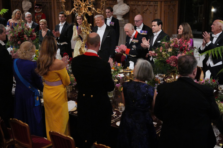 La familia real británica y los Trump en la cena de gala por la Visita de Estado de los Trump a Reino Unido