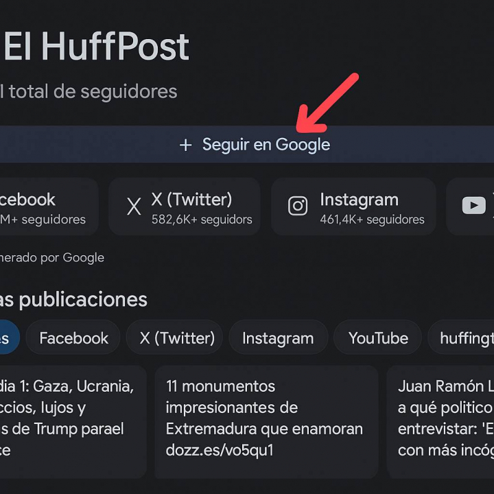 Seguir a ElHuffPost en Google
