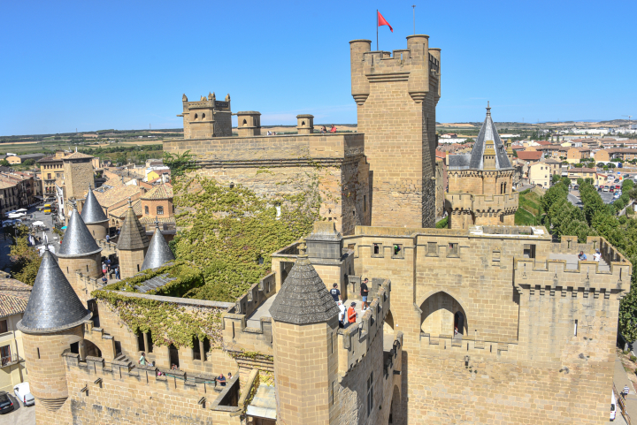 Vista del palacio real de Olite, en Navarra