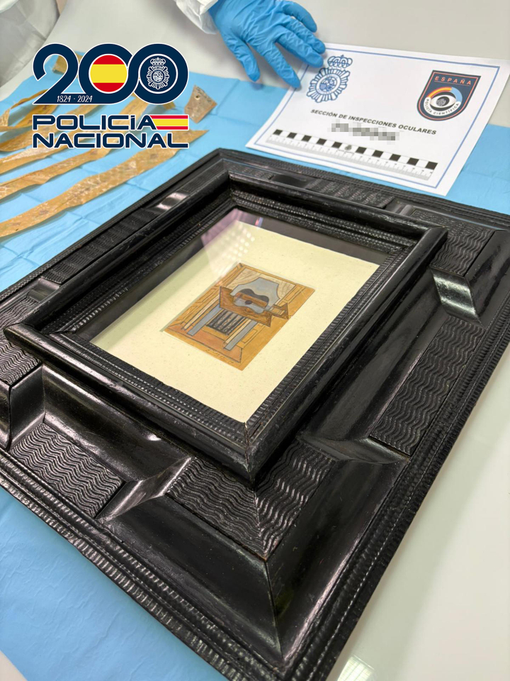Imagen de la obra de Pablo Picasso, recuperada por la Policía tras su desaparición
