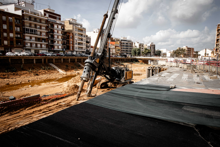 alt="alt="Las obras en el barranco del Poyo.""