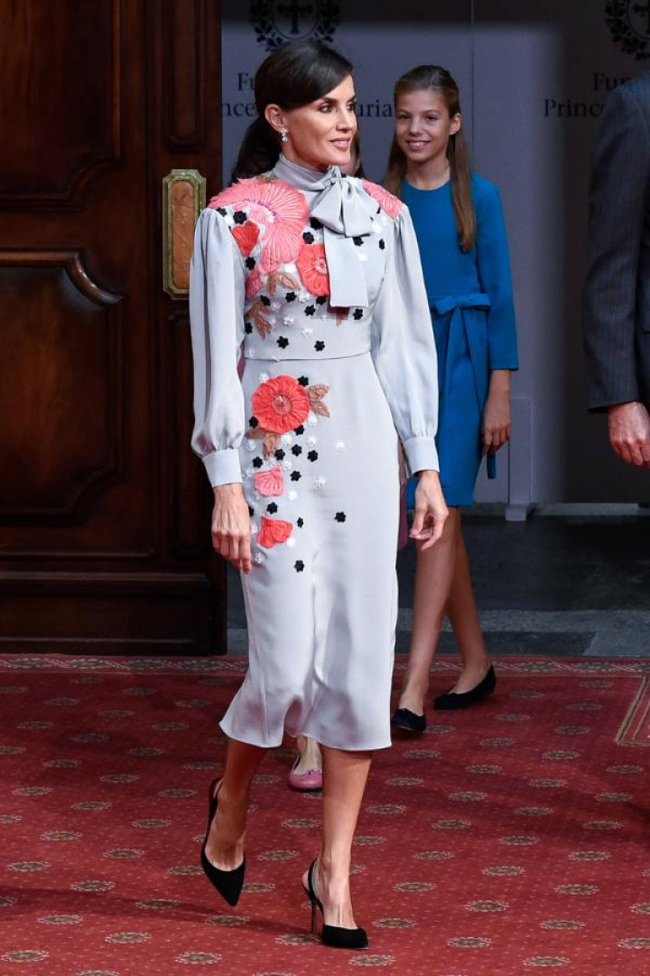 La reina Letizia, en 2019 en las audiencias de los Premios Princesa de Asturias