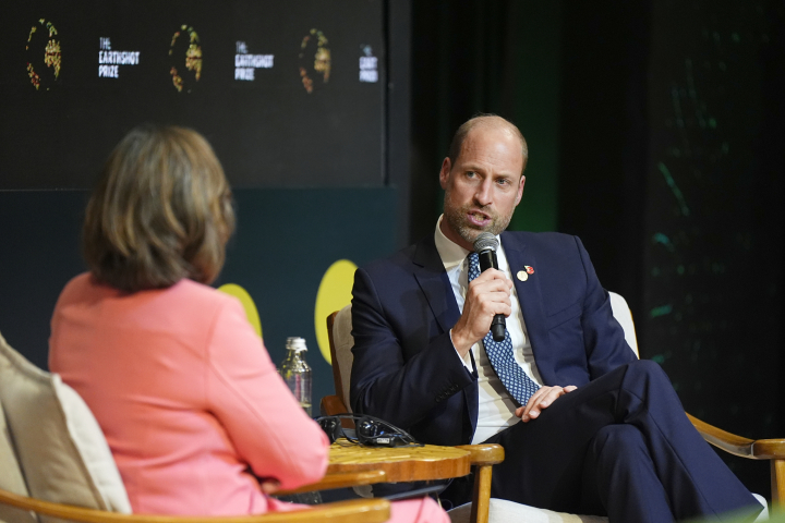 El príncipe Guillermo en una conferencia por la entrega de los Premios Earthshot en Rio de Janeiro