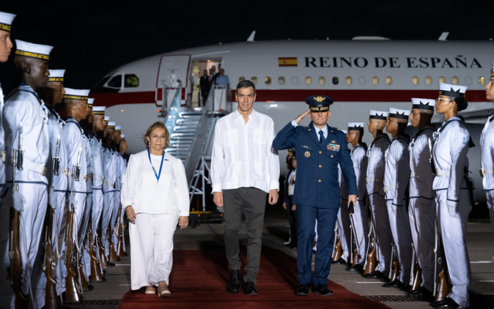 Foto de Pedro Sánchez en Colombia.
