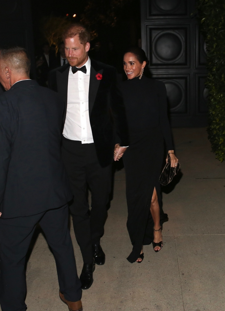 Harry y Meghan, a su llegada al cumpleaños
