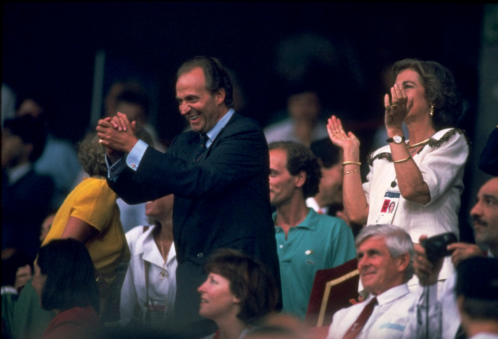 Los reyes Juan Carlos y Sofía en los Juegos Olímpicos.
