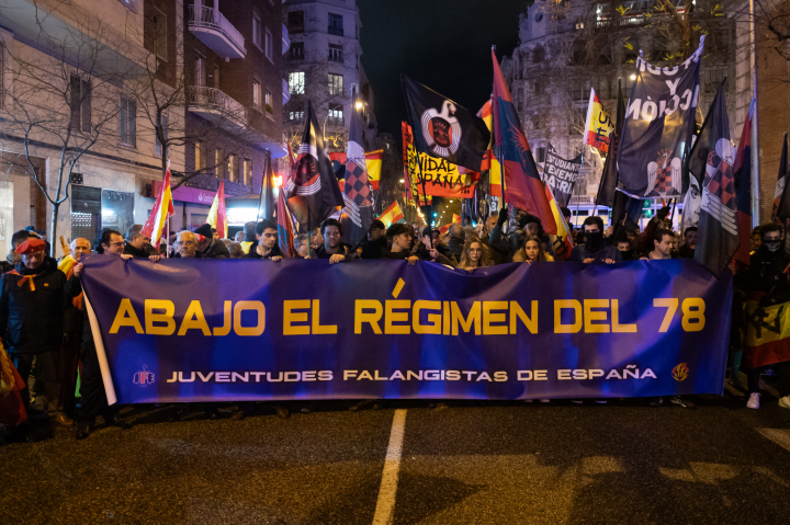 Manifestación de Falangistas