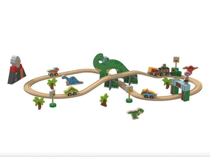 alt="alt="Tren de madera dinosaurios""