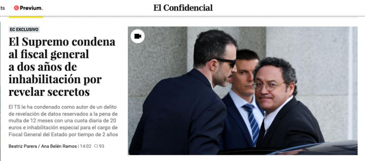 Captura de pantalla de la web de El Confidencial.