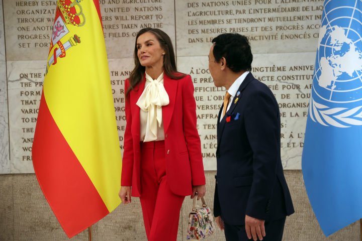 Letizia, en las oficinas de la FAO a mediados de octubre