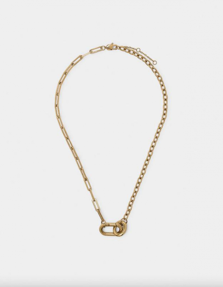 alt="alt="Collar de eslabones con mosquetón""