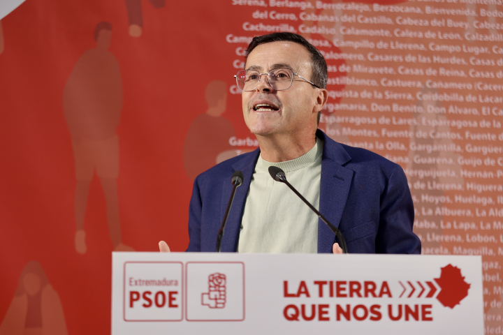 Miguel Ángel Gallardo, candidato por el Partido Socialista a la Junta de Extremadura.
