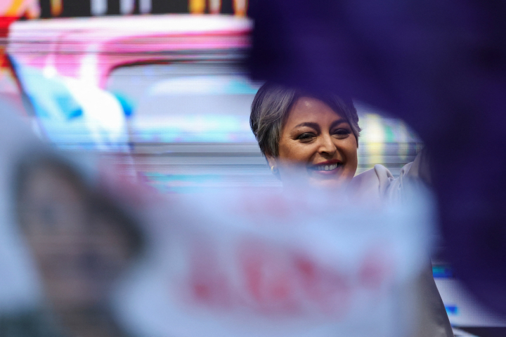 La candidata de la coalición de izquierda en Chile, Jeannette Jara.
