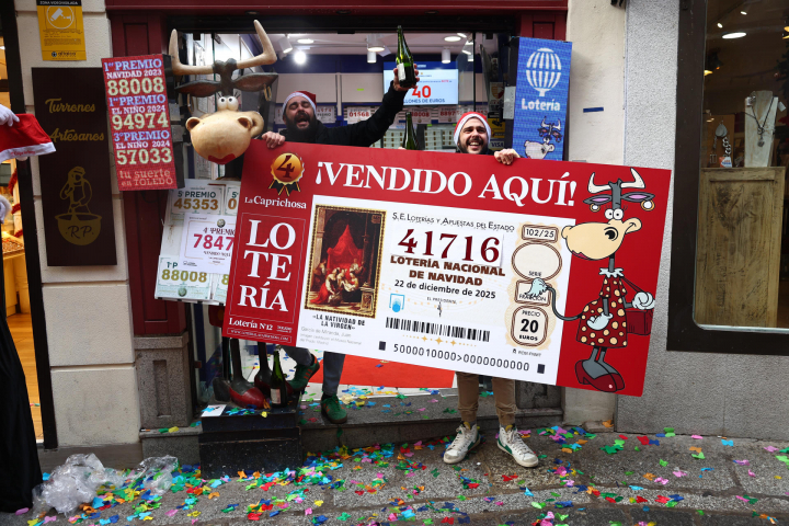 Administración de Toledo que ha vendido el 41.716, quinto premio de la lotería de Navidad 2025.