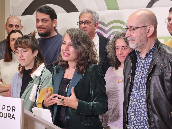 La candidata de Unidas por Extremadura a la presidencia del Gobierno extremeño, Irene de Miguel.