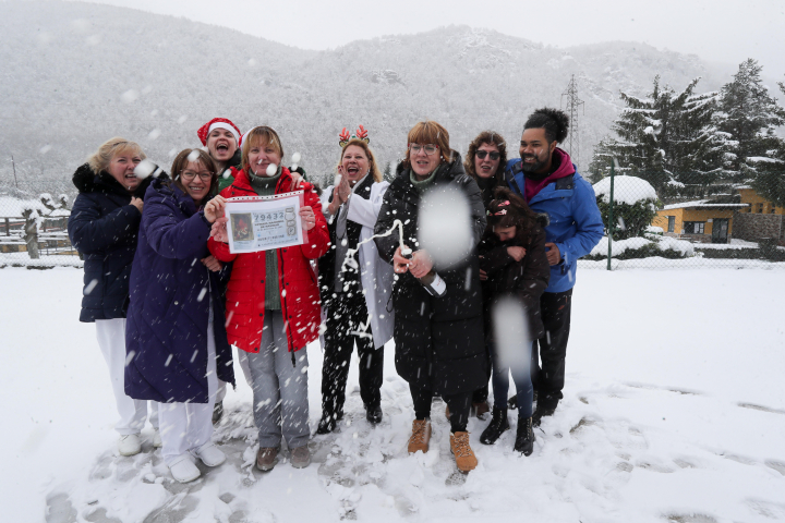 Personas agraciadas con el Gordo de Navidad en Villaseca de Laciana, León