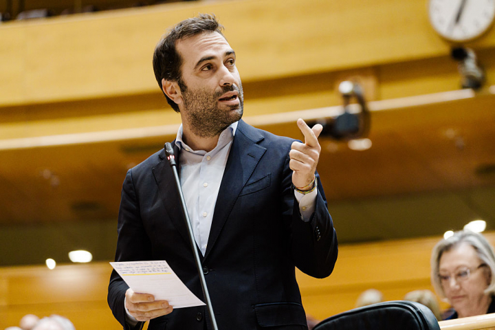 Carlos Cuerpo, en una intervención en el Senado