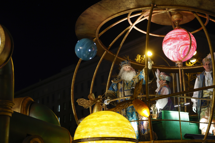 El Rey Melchor en la Cabalgata de Reyes de Madrid 2026
