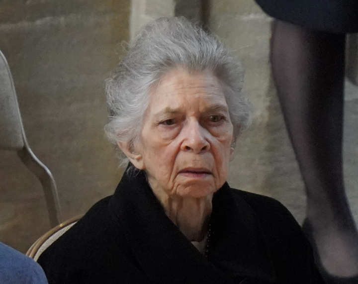 Irene de Grecia en el homenaje a Constantino de Grecia en Windsor en febrero de 2024