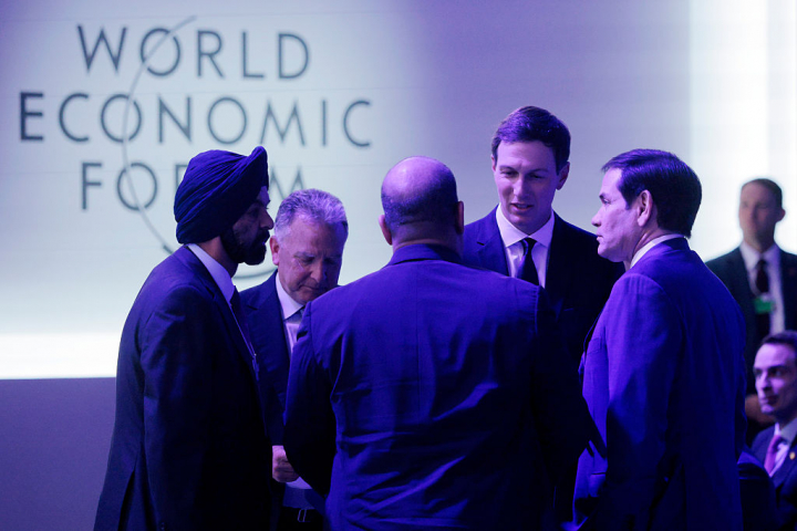 Jared Kushner, yerno de Donald Trump, en la presentación de la 'Nueva Gaza' en Davos.