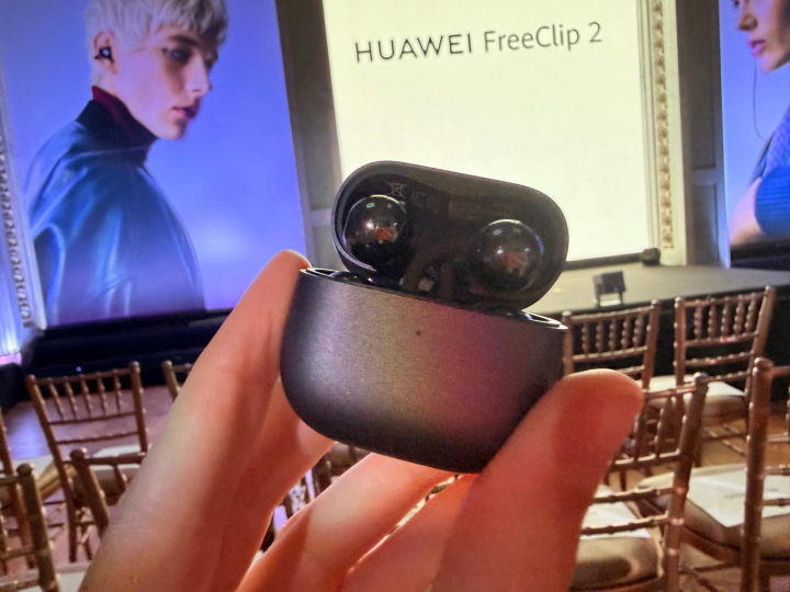 Los Huawei FreeClip 2 en la presentación del pasado jueves de Huawei en el Casino de Madrid.