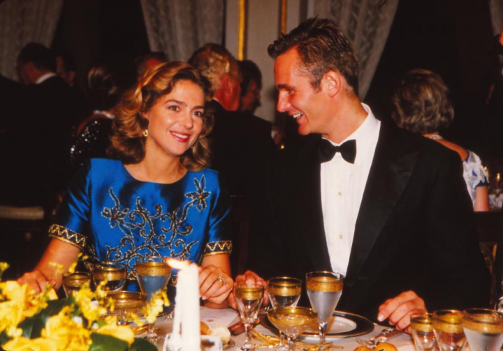 La infanta Cristina e Iñaki Urdangarin en la cena previa a su boda en Barcelona
