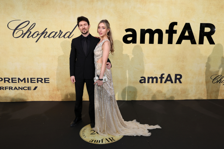 Imagen de archivo del multimillonario Pável Dúrov en la amfAR Gala Cannes 2025, en el photocall del Hotel du Cap-Eden-Roc.