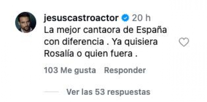 Comentario de Jesús Castro sobre Rosalía