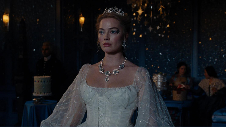 Margot Robbie, durante una escena de 'Cumbres borrascosas'